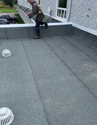 Flat commercial roofing photo