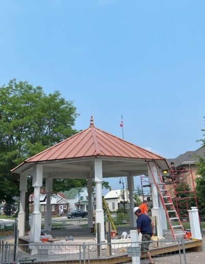 Copper-coated standing seam - Smiths Falls Band Stand (1 of 3)