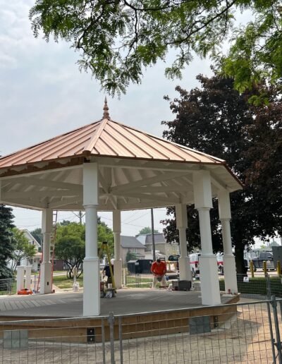 Copper-coated standing seam - Smiths Falls Band Stand (3 of 3)