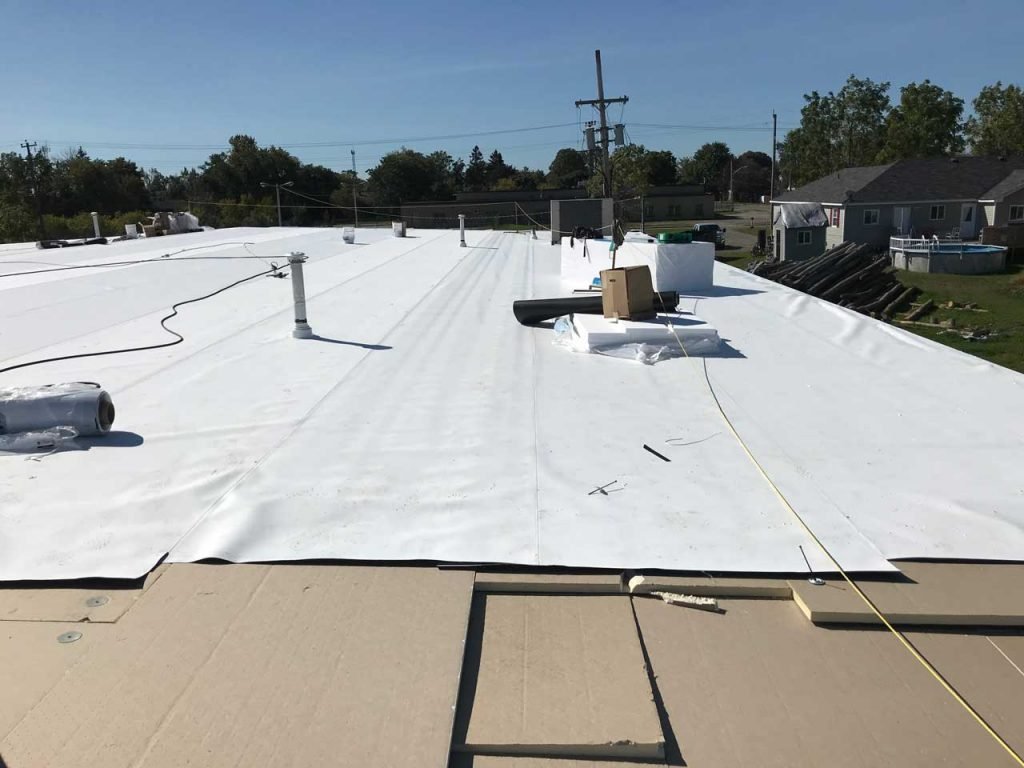 Tamco roof after TPO installation - view 2