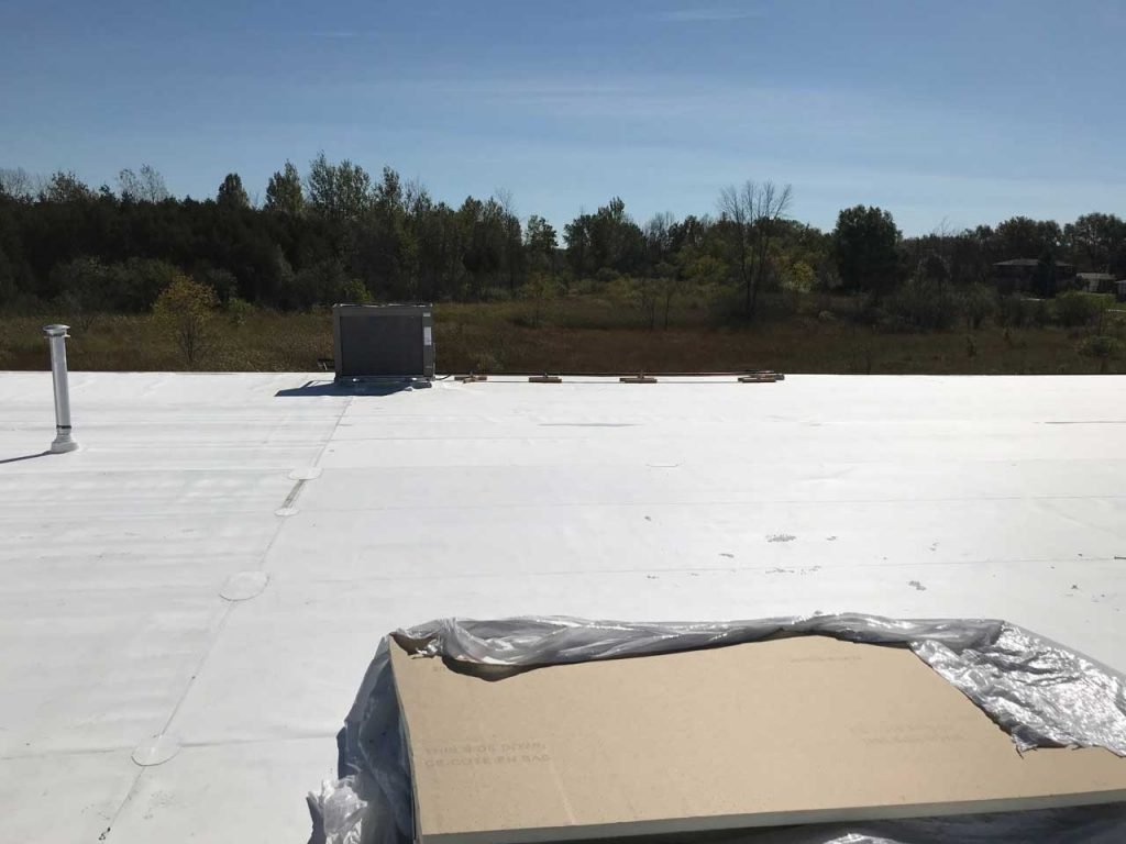 Tamco roof after TPO installation - view 3