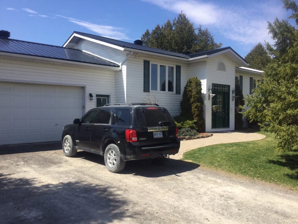 Residential steel roof after installation - view 1
