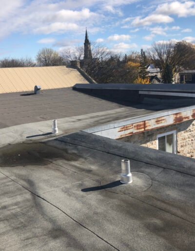 Commercial flat roofing project
