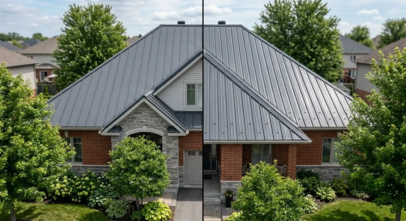 Standing seam vs ribbed steel — comparing two metal roof profiles for Ontario homes